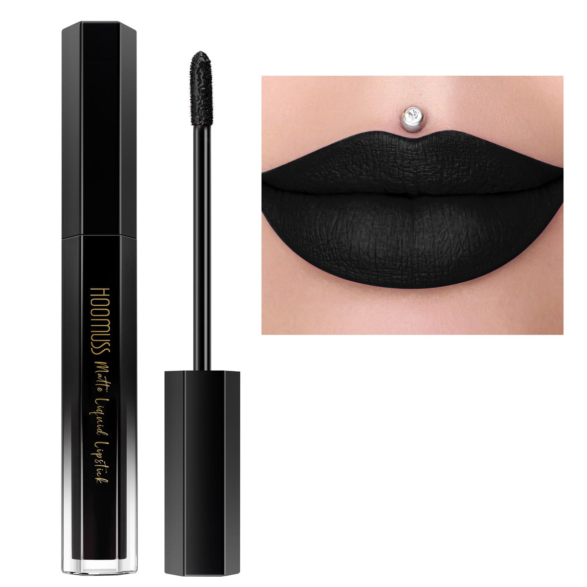 HOOMUSS front packaging showing bottle and shade M14 Black Swan benefit: clear product ID