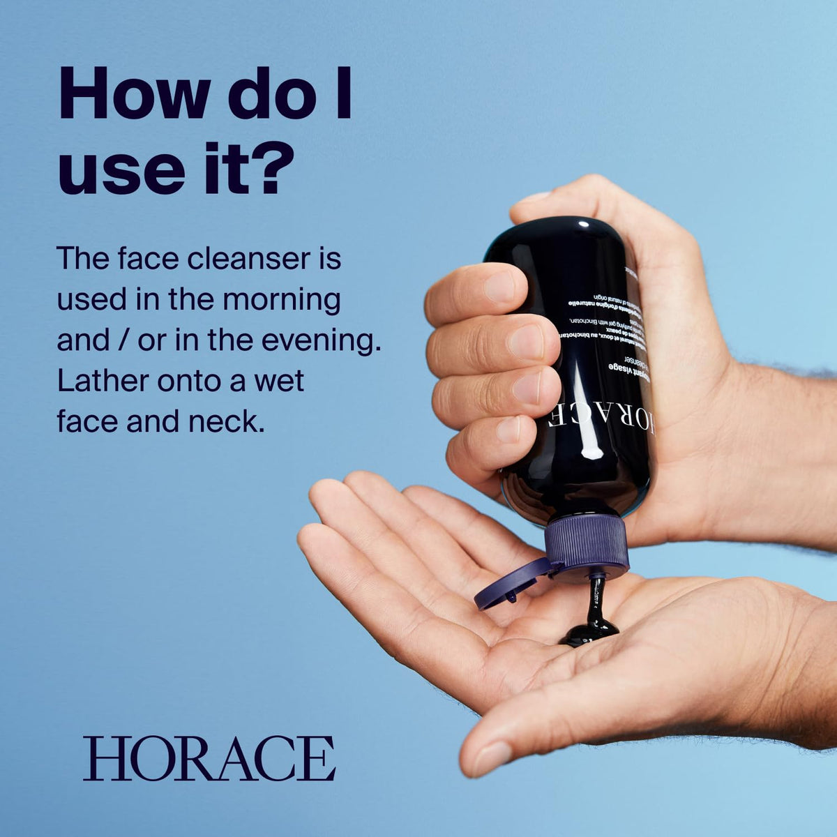 HORACE 200 ml bottle beside everyday items showing size and portability