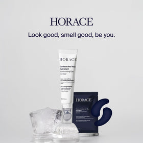 HORACE lifestyle on bathroom counter for quick morning refresh