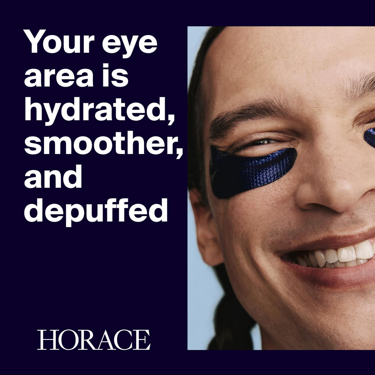 HORACE close-up of hydrogel patch texture delivering cooling hydration