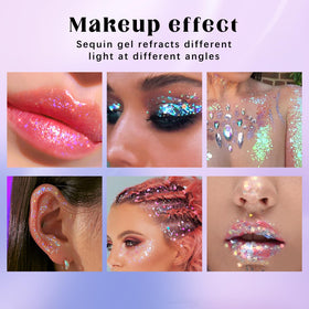 HOSAILY festival lifestyle photo with model wearing glitter for eye-catching results