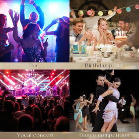 HOSAILY used at a festival with crowd background displaying bold sparkle effect