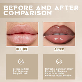 HOSAILY gloss wand applicator showing non-sticky shine and easy glide