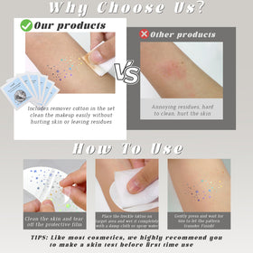 HOSAILY glitter freckles reflecting different colors at angles for eye-catching effect