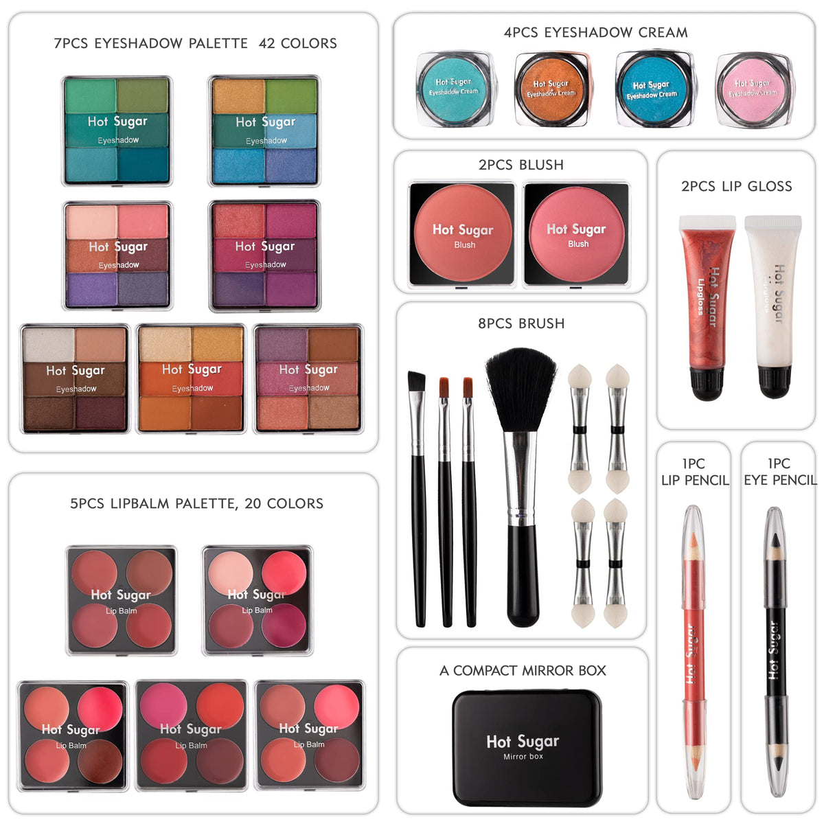 Hot Sugar brushes and pencils detail showing tool variety for precise application