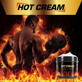 Generic Hot Sweat Cream on arms close-up showing targeted warming benefit