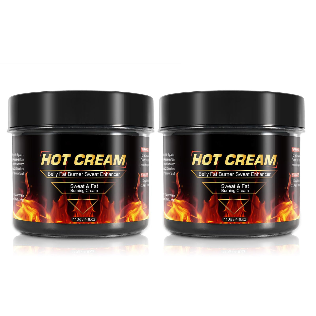 Generic Hot Sweat Cream front packaging showing product and benefits