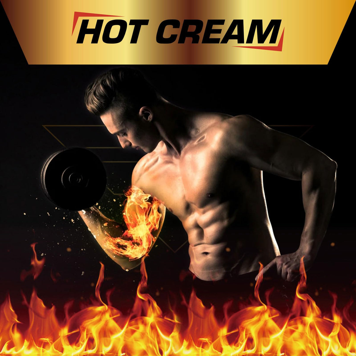 Generic Hot Sweat Cream tube open showing creamy texture and absorption benefit