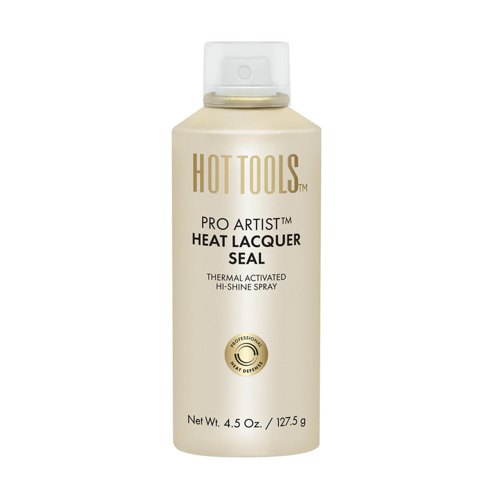HOT TOOLS front packaging showing hi-shine spray and benefits