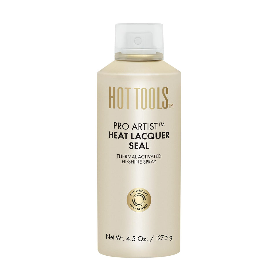 HOT TOOLS front packaging showing hi-shine spray and benefits