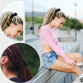 Hoteam tie twisted into a bun to show flexible shaping and neat finish