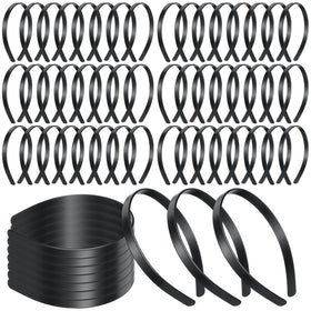 Hotop front pack showing 100 black headbands for easy event supplies