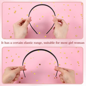 Hotop headband held in hand showing size and flexible, durable construction