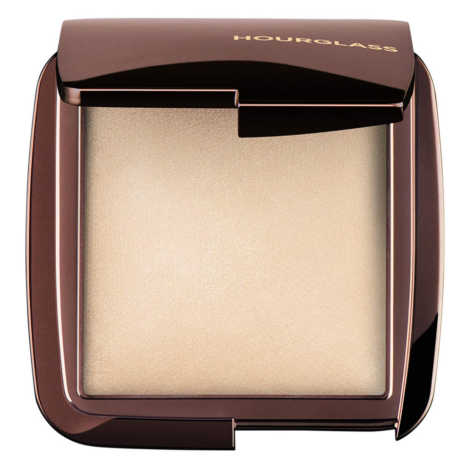 HOURGLASS front packaging showing powder compact, creates soft-focus skin finish