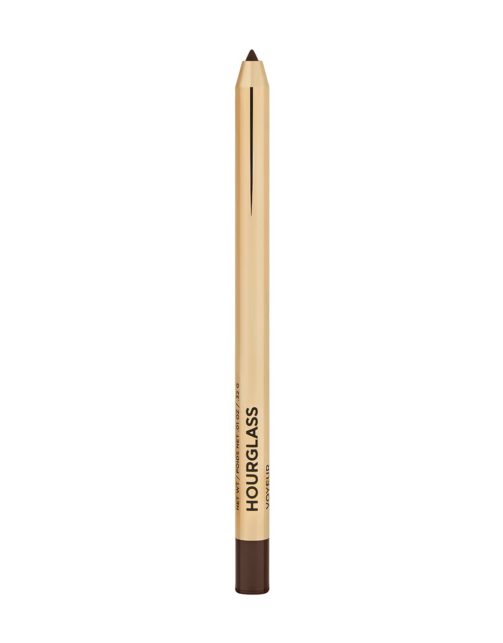 HOURGLASS front packaging showing Cave shade and sleek tube, easy storage benefit