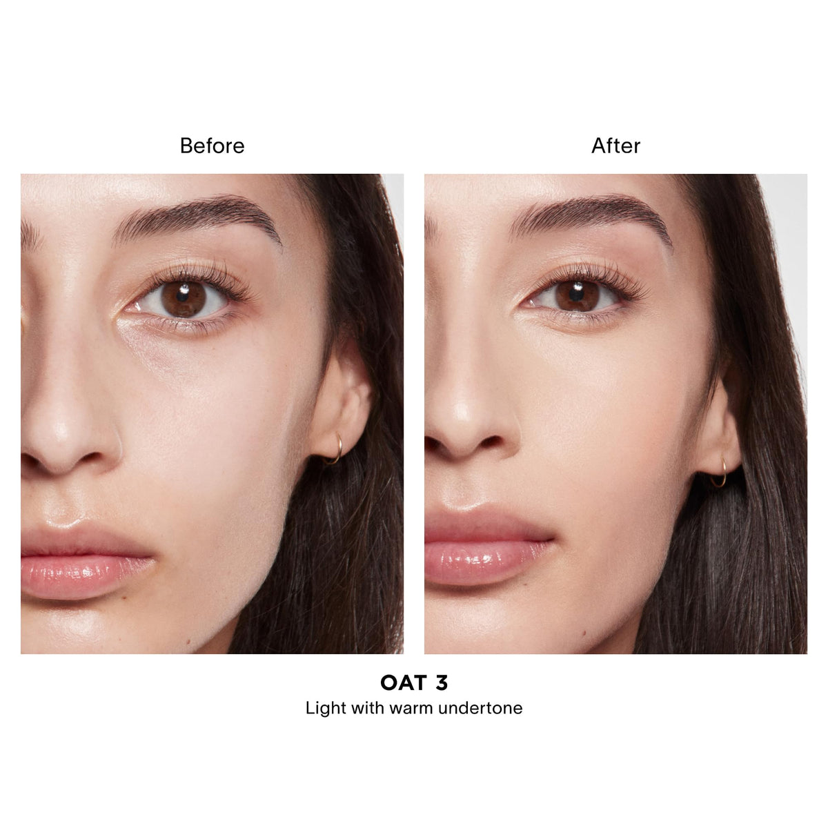 HOURGLASS concealer swatches on arm illustrating even, blendable coverage and shade Oat