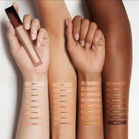 HOURGLASS concealer texture closeup highlighting smooth, lightweight formula for natural finish