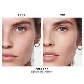 HOURGLASS concealer cream texture swipe illustrating smooth blendability