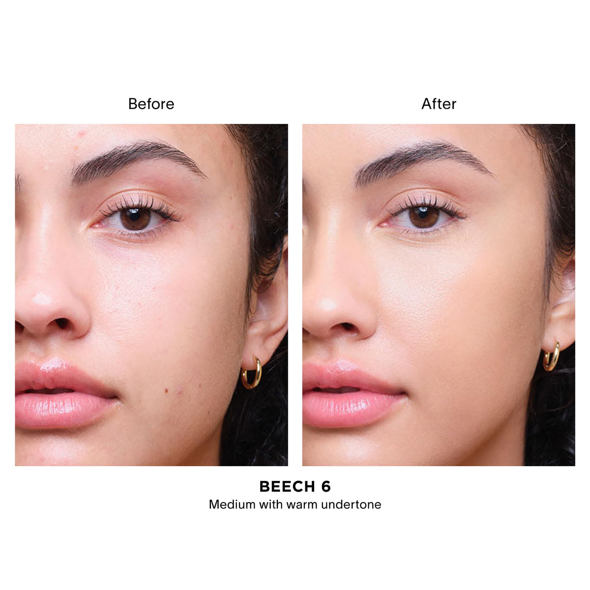 HOURGLASS concealer texture close-up on skin, smooth blur effect for pores