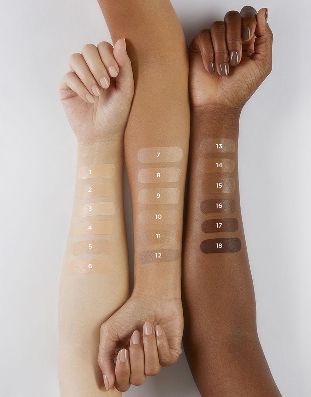 HOURGLASS before and after comparison showing blurred imperfections and natural glow