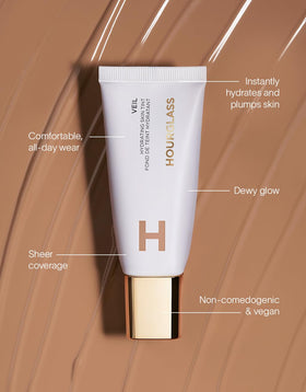 Hourglass Veil size comparison next to coin showing compact, travel-friendly design