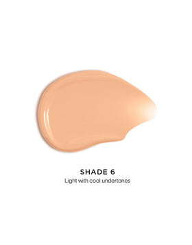 HOURGLASS close-up texture swatch showing dewy, lightweight finish and hydrating look