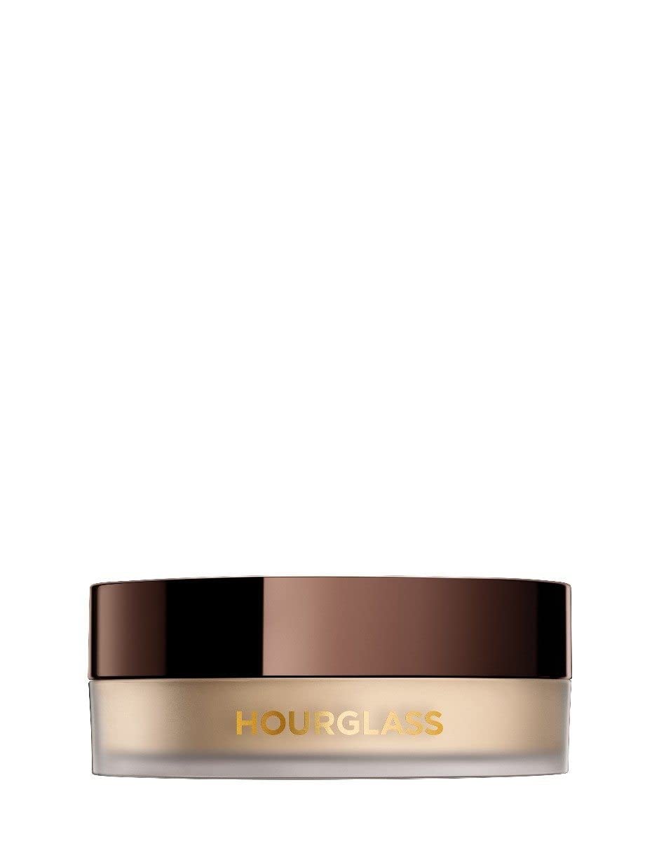 HOURGLASS front jar showing sleek packaging and a flawless finish benefit