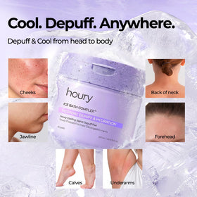 houry pad applied after shaving to soothe and cool skin