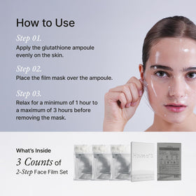 House of B ingredients label highlighting glutathione and niacinamide benefits
