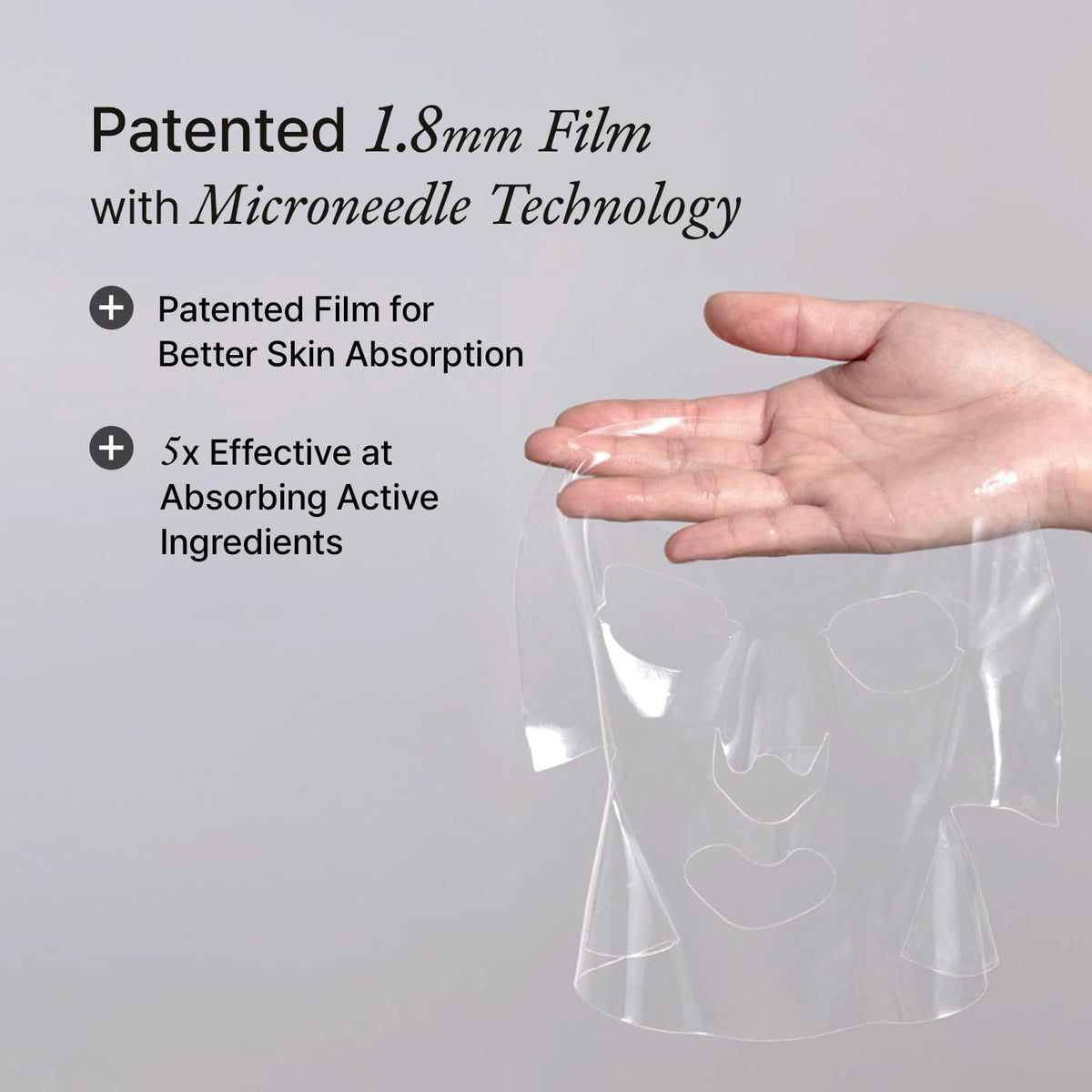 House of B hydrogel texture close-up showing moisture-rich, flexible film