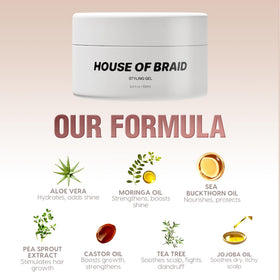 House Of Braid open jar texture showing smooth gel and easy spreadability