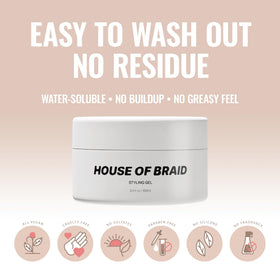 House Of Braid stylist applying gel in salon for camera-ready results