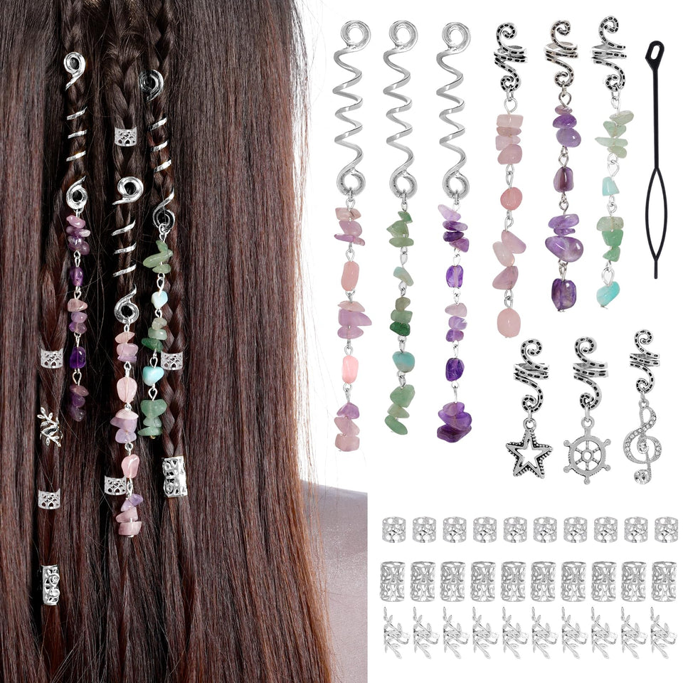 hoyuwak front layout showing full 40-piece set and organized components for styling