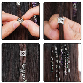 hoyuwak tool and scale beading needle beside charms to show size and ease