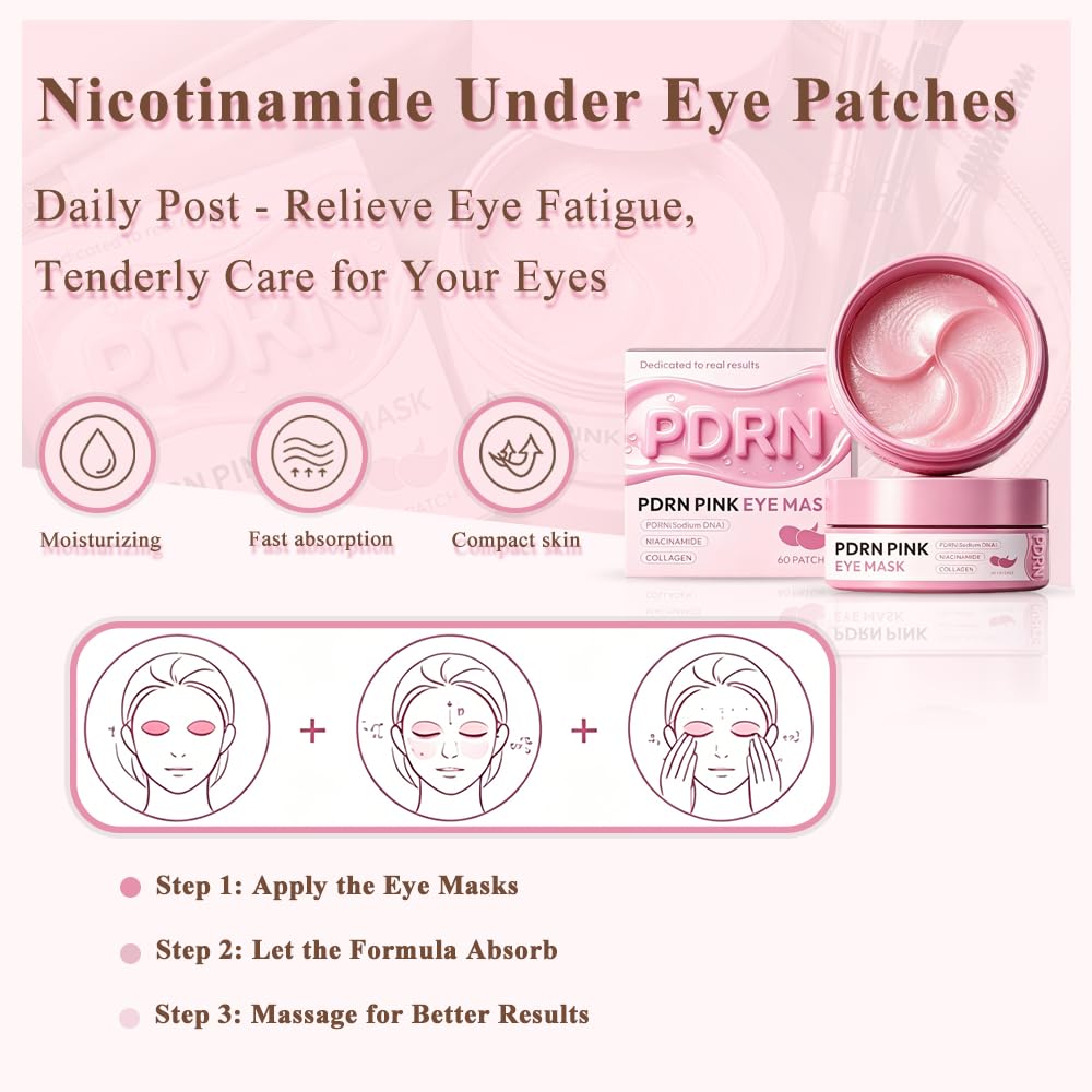 HPUFKOT patch applied under eye showing stable non-slip fit