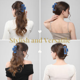 HQ-SITE clips securing a bun, showing strong hold in updo