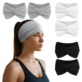HSEM front view of six-pack headbands showing color set and neat fold, practical storage benefit