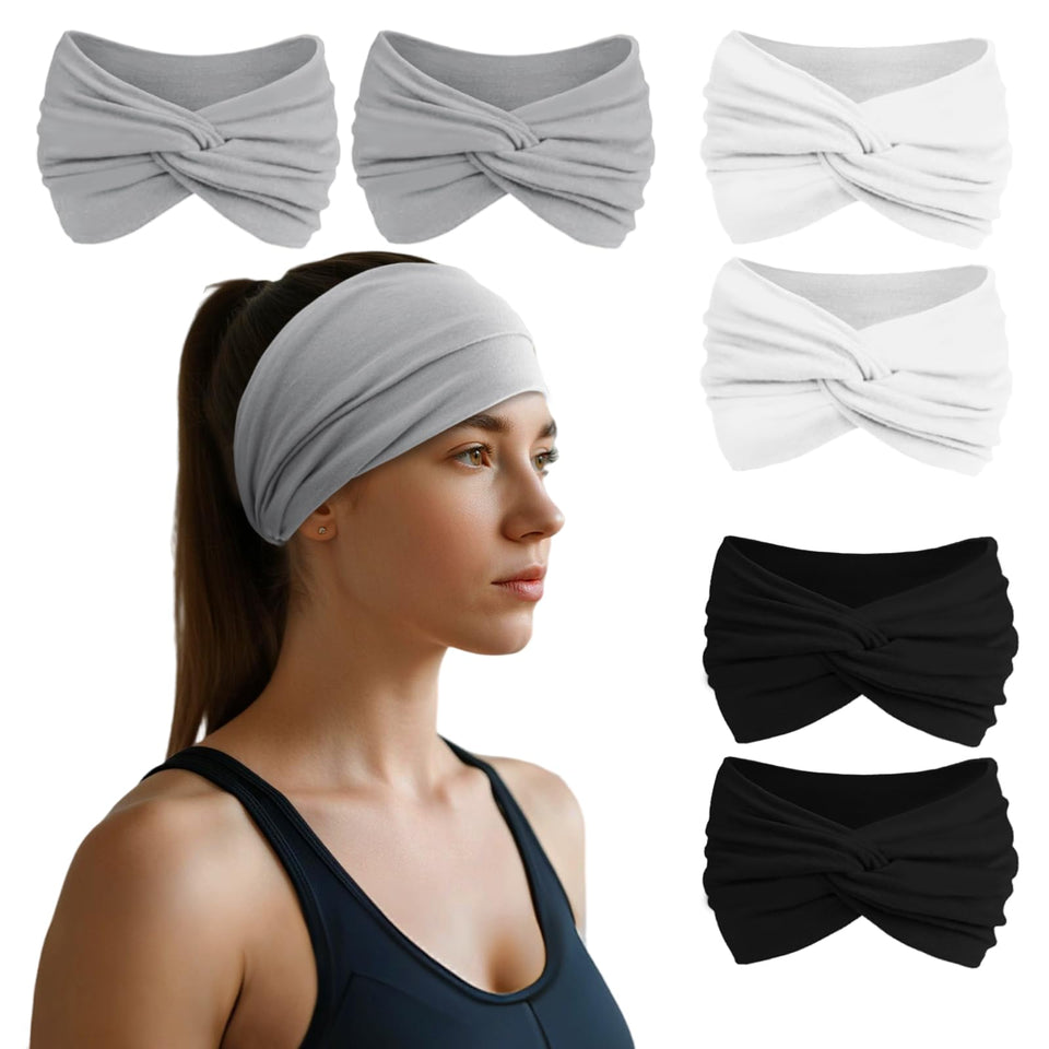 HSEM front view of six-pack headbands showing color set and neat fold, practical storage benefit
