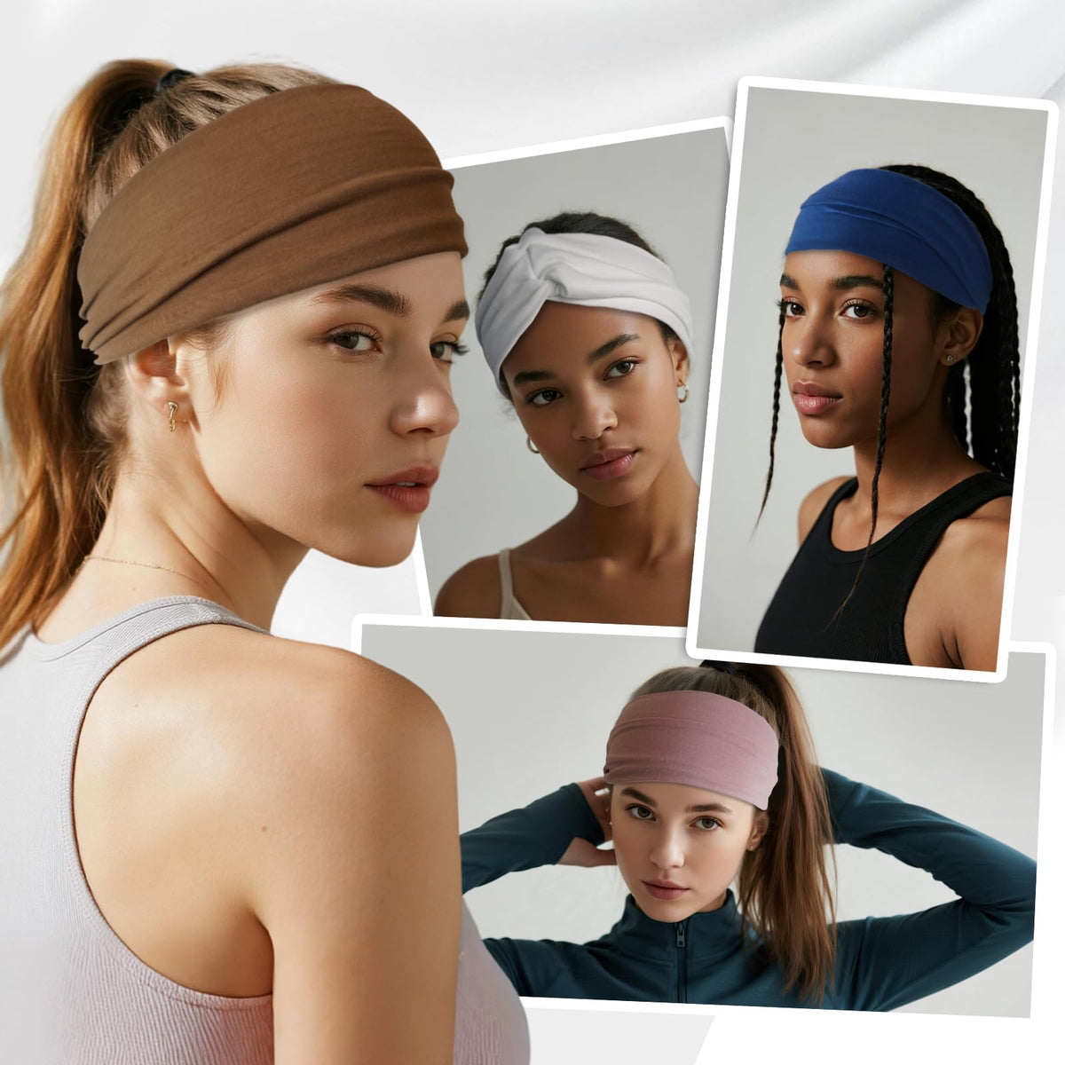 HSEM lifestyle spa setting with headband used during facial routine for convenience
