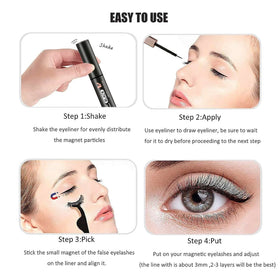 HSKIE tube beside magnetic lash strip showing scale and refill convenience