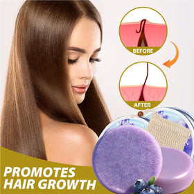 Htcpuo blueberry fields shampoo bar close-up highlights texture and cleansing benefit