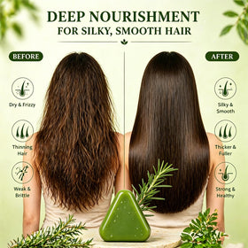 Htcpuo rich lather on hair demonstrating effective gentle cleansing