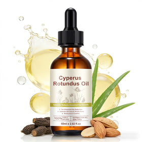HuaangMaox bottle front packaging showing natural hair-regrowth oil benefit
