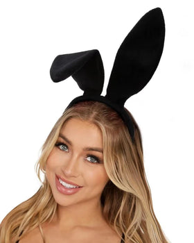 Huachi black bunny ears front view showing bold silhouette and stylish impact