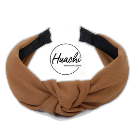 Huachi brown headband flat lay showing warm tone and outfit pairing benefit