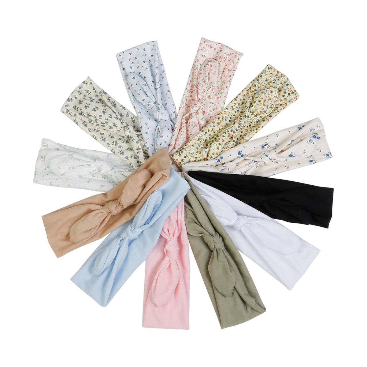Huachi color array laid flat displaying twelve shades for versatile styling options