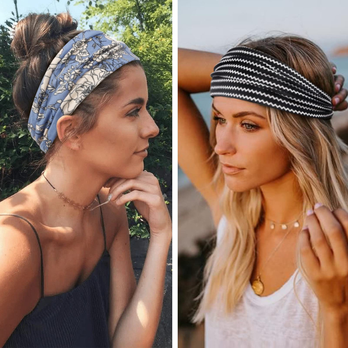 Huachi headband on runner covering ears and wicking sweat effectively