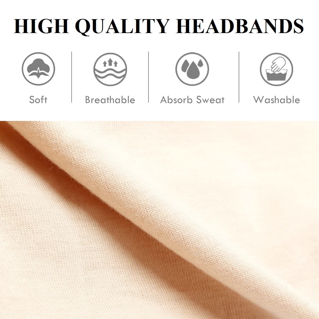Huachi runner outdoors with headband covering ears for warmth and secure fit