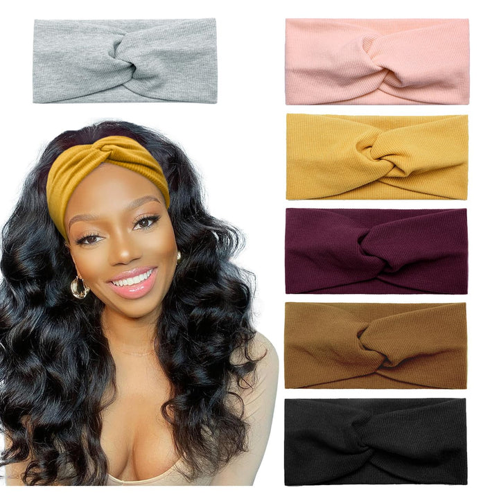 Huachi front view of six-pack headbands showing colors and packaging benefit styling