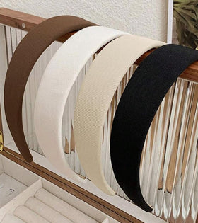 Huachi headband in hair styled ponytail demonstrating secure non-slip hold and style